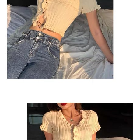 4色 Cozy Chic ボタンダウン Top