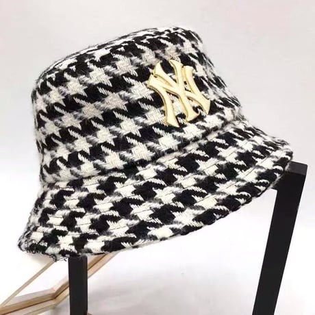 NY 千鳥格子 バケットハット