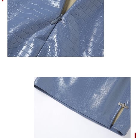Blue Python レザースカート