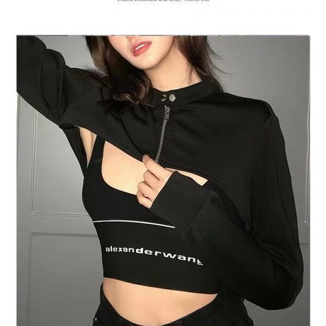 Zipper Crop Top