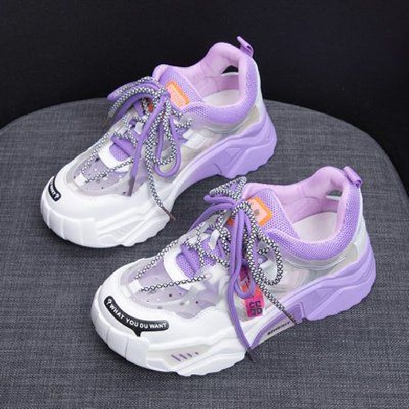 ハニーフラット Purple シースルー プラットフォーム スニーカー | PLASTIC BUNNY