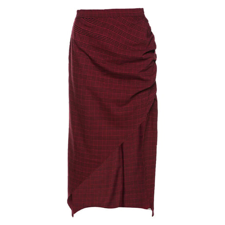 アシンメトリー Plaid スカート