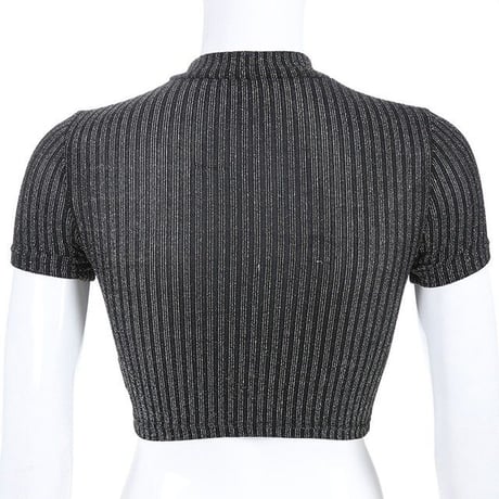 Cut Out ラメニット Top
