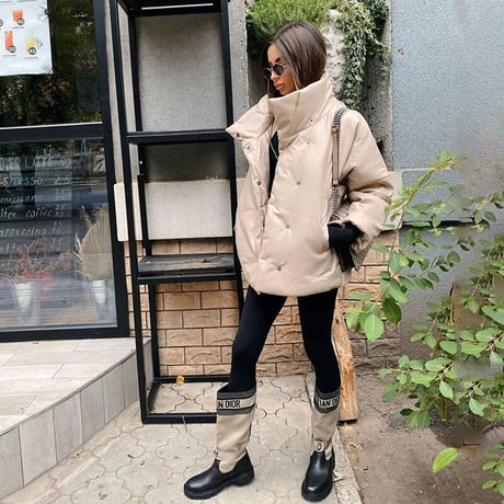2色 Stand Collar Down Jacket