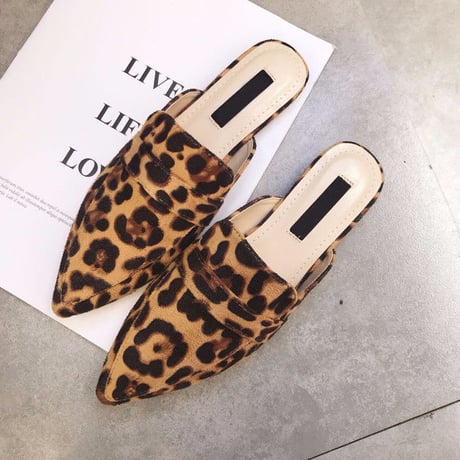 Leopard フラットシューズ