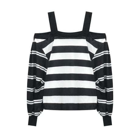 Black & White Stripe Knit Sweater