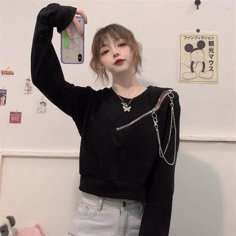 2色 Zipper Style Top