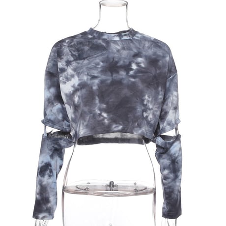 Tie-Dye Cut out Top