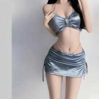2Way サテン セクシー ビキニ 水着