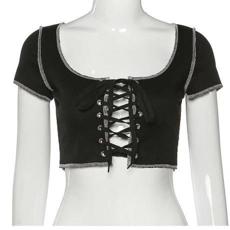 2色 Lace Me Up Top
