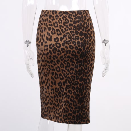 Leopard スリットスカート