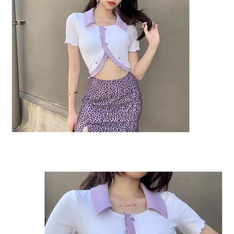 Collared ボタンダウン Top