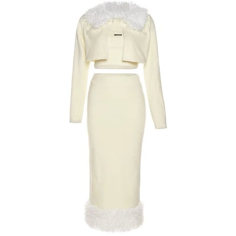 2色 Fluffy two-piece 上下セット