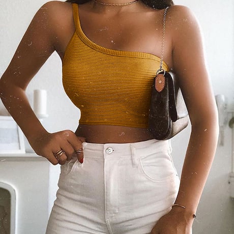 2色 One-Shoulder Top