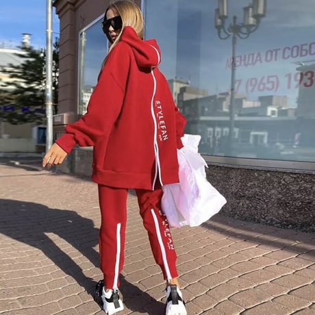8色 Stylish Back Zipper 上下セットアップ
