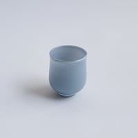 黒川登紀子　茶杯　ブルーグレー