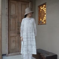 tabrik シルクコットンタックドレス　＜LOGWOOD＞
