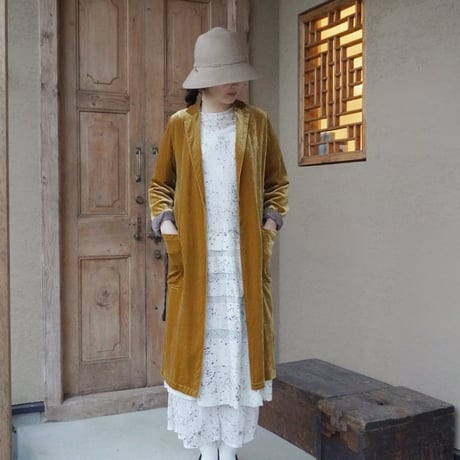 tabrik　ベルベットコート　＜MUSTARD＞