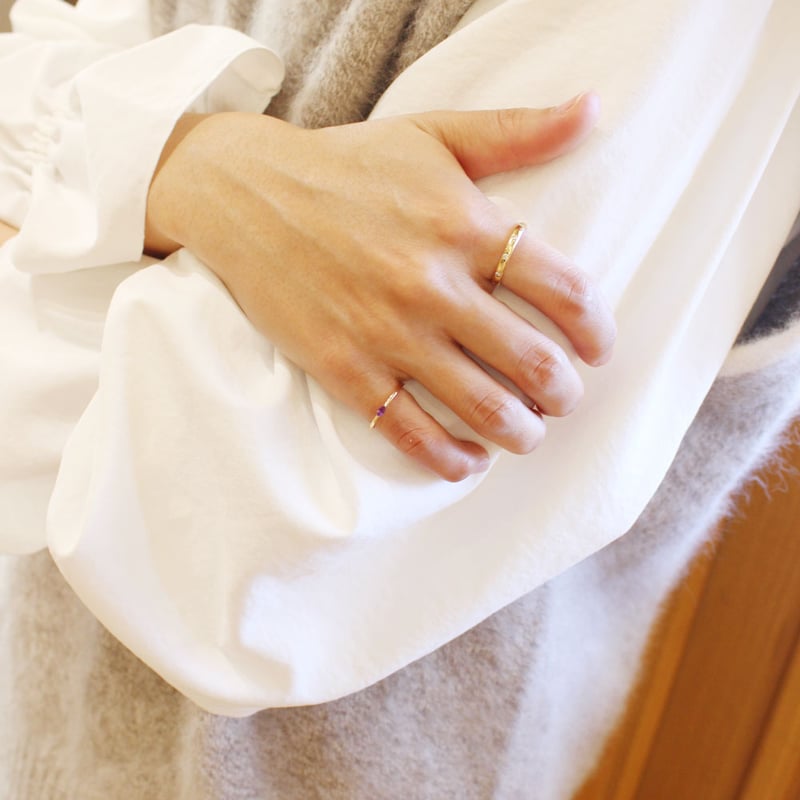 マーキスカットのアメジストピンキーリング(5号) k10 | Littluz online