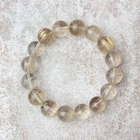ルチルクォーツ14mm<Lサイズ天然石ブレスレット>