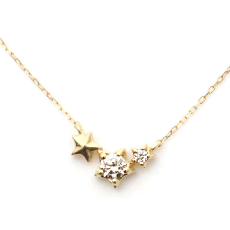 星のダイヤモンドネックレス【H&Q鑑別付き】 k18 | Littluz online store
