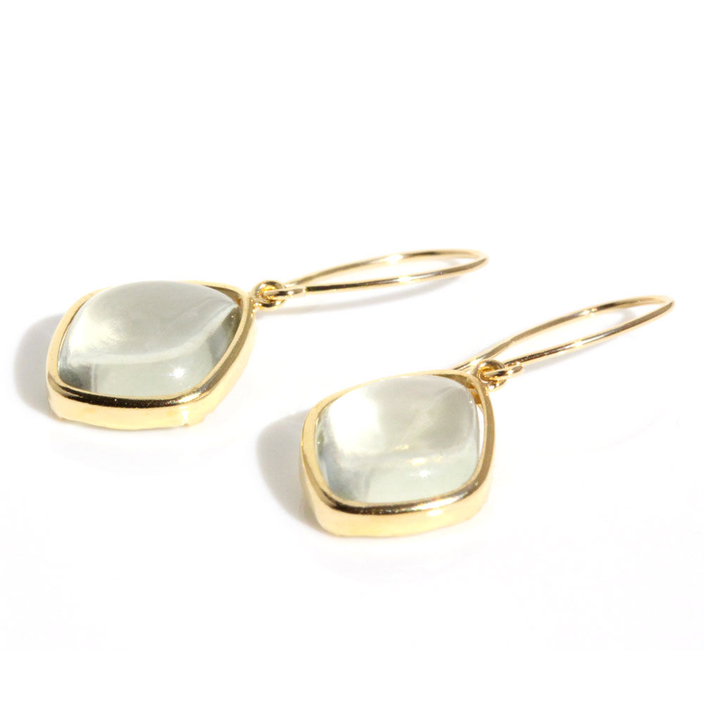 グリーンアメジストフックピアスk18 | Littluz online store