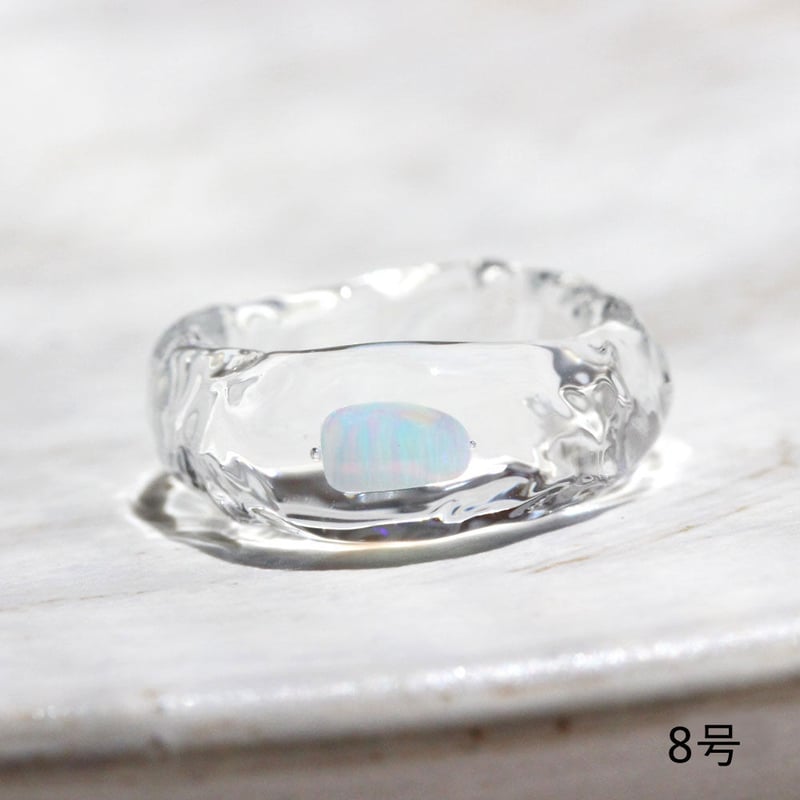 sente オパールリング　#11号 LUMIEF OPAL Rough Ring #11 Orange Opal 0.37ct [No.0020] | SENTE