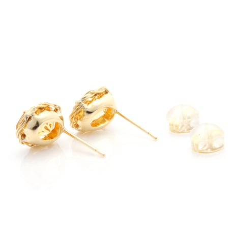 シトリンピアス　 k18