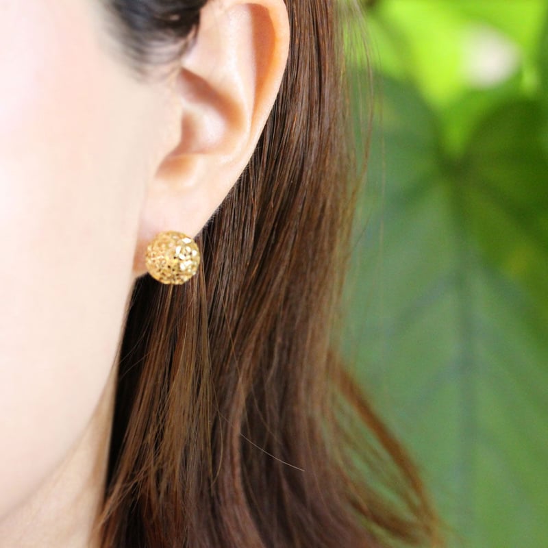 伝統モチーフ七宝模様の透かしピアス〔k18〕 | Littluz online store