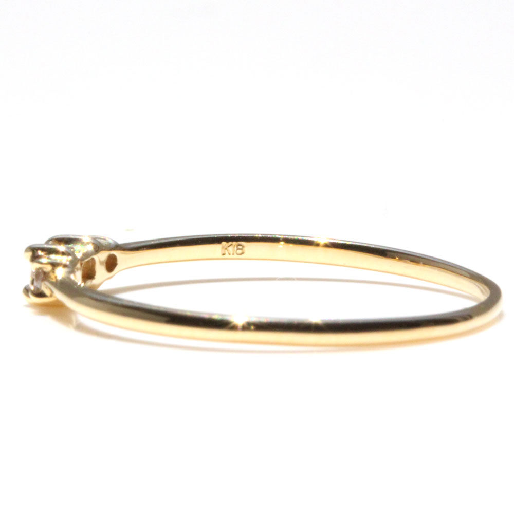 15号✨美品❣️D0.50CT✨k18YG2種カットバケットダイヤリング K18ダイヤモンド バゲットカット リング（リング） | COCOSHNIK