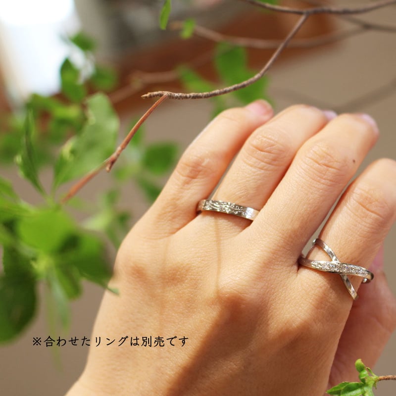 Ptダイヤモンド クロスリング【Littluzオリジナル】 | Littluz online