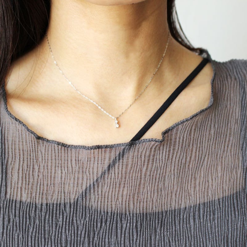 H&Qダイヤモンド0.1ctプラチナ ネックレス(ソーティング付) | Littluz  