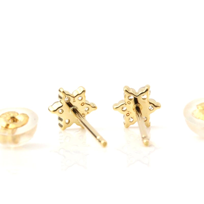 ダイヤモンドフラワーピアス k18 | Littluz online store