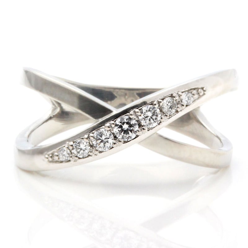 Ptダイヤモンド クロスリング【Littluzオリジナル】 | Littluz online