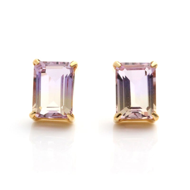 バイカラーの宝石【アメトリン】ピアス | Littluz online store