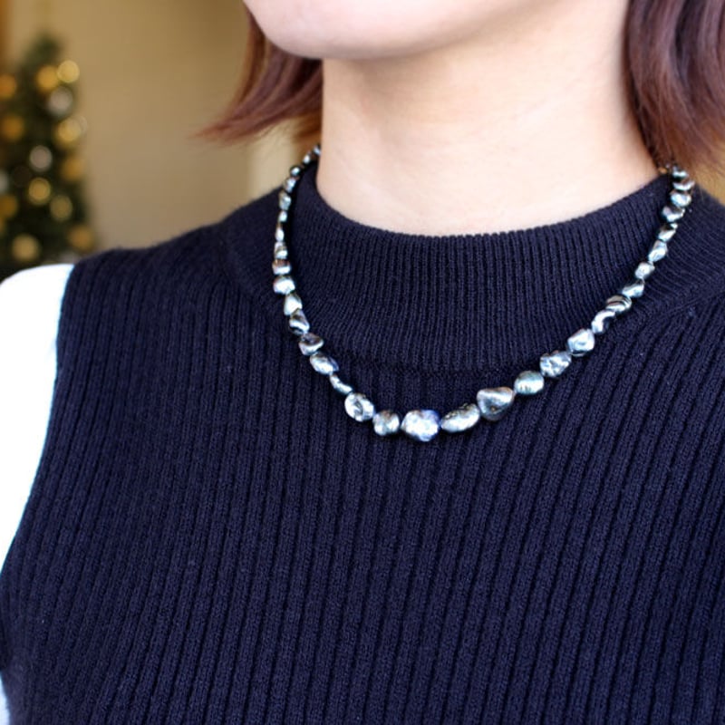 ブラック.ケシパールネックレス（タヒチ産） | Littluz online store