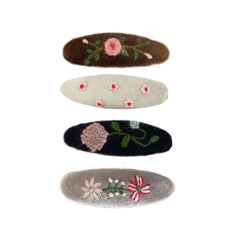 Embroidery hair pin (oval)