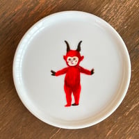 白磁コースター（悪魔ちゃんB）