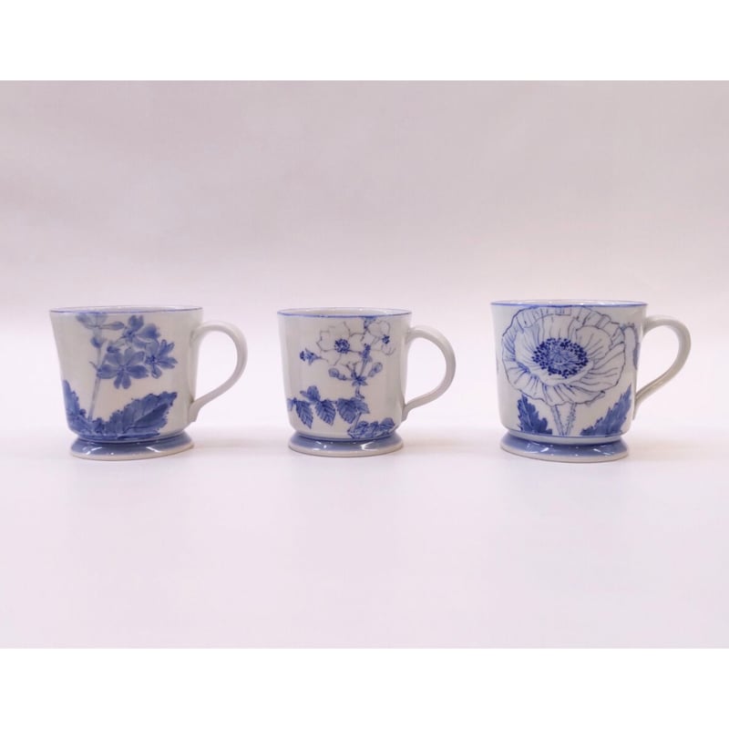 東海林晴美 「染付ひなげし文モーニングカップ」 | 恵埜画廊STORE