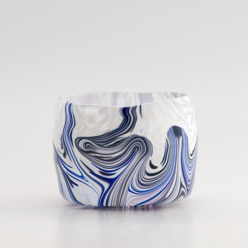 迫二郎 「大理石文硝子冷茶盌」 | 恵埜画廊STORE