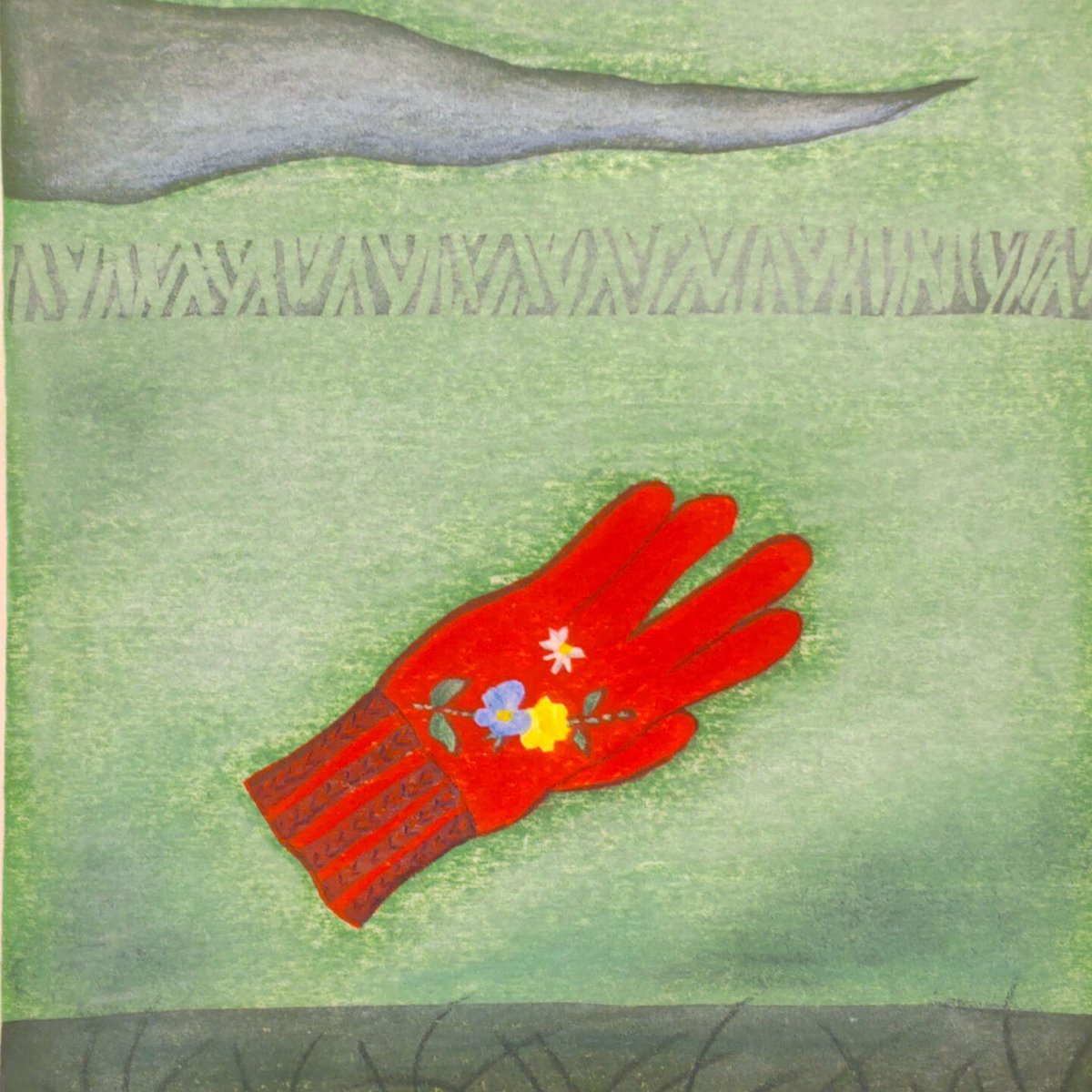 大西靖子・絵本「無限が見た夢ー赤い手ぶくろ」日貿出版社 2019年出版