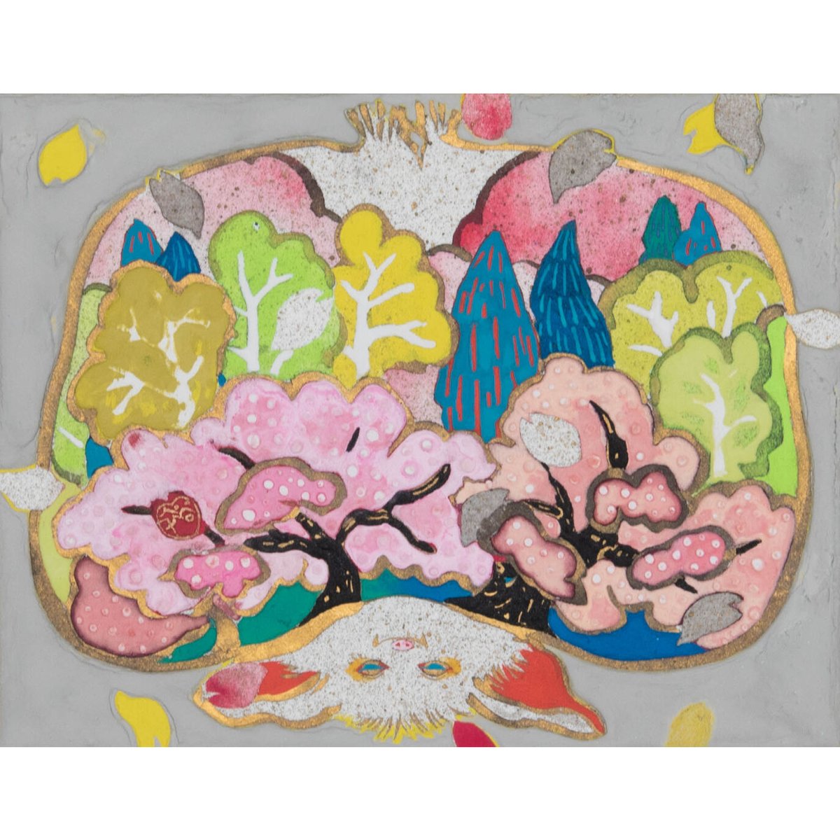 山口裕子「幸せの森・春」0号 | 恵埜画廊STORE