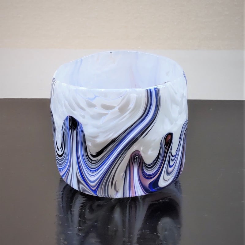 迫二郎 「大理石文硝子冷茶盌」 | 恵埜画廊STORE