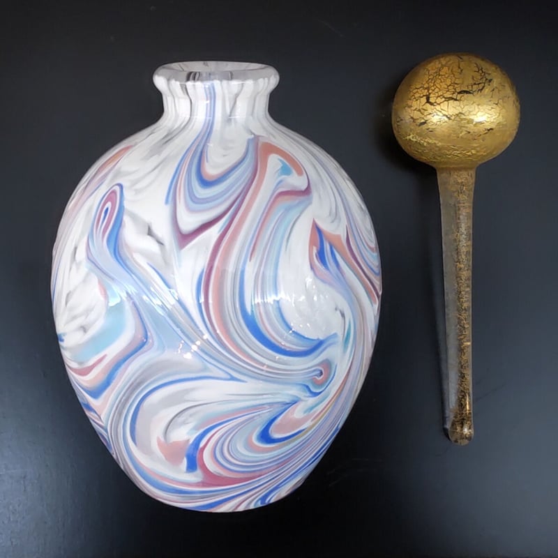 迫二郎 「大理石文硝子栓瓶(香水瓶)」 | 恵埜画廊STORE