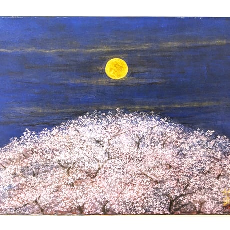 中井一誠、【吉野の春】、希少な額装用画集より、美品、新品額装付 中井一誠、【吉野の春】、希少な額装用画集より、美品、新品額装付