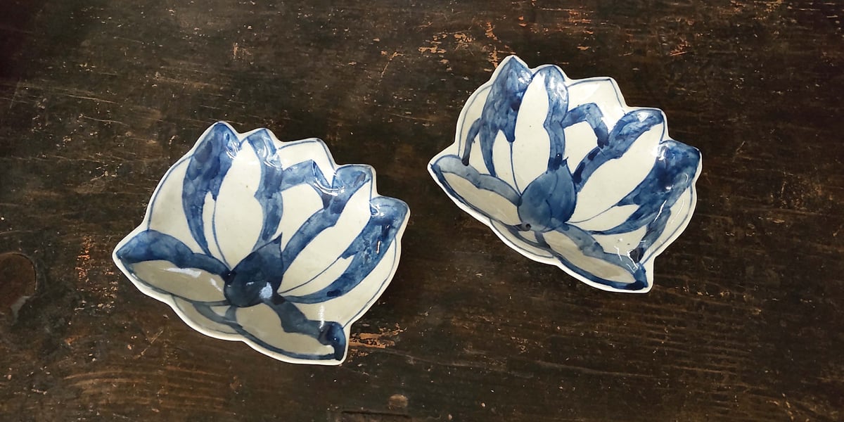 永江俊昭 「染付蓮形向付」 | 恵埜画廊STORE