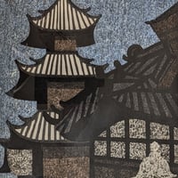 木版画　大西靖子　直筆鉛筆サイン入り 木版画 大西靖子 直筆鉛筆サイン入り 木版画 大西靖子 直筆鉛筆サイン