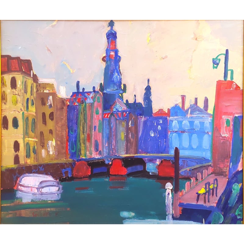 柏倉清助「運河」油彩10号 | 恵埜画廊STORE