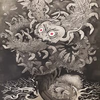 斎藤 清 「霊峰、野の仏」 大判画集画、新品高級額・額装付、状態良好 斎藤清、【霊峰（16）牧場（C)】、希少な額装用画集より、新品