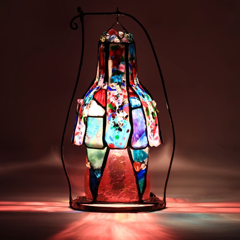 永井克明 ステンドグラスランプ「Merry X'mas 2021」 | 恵埜画廊